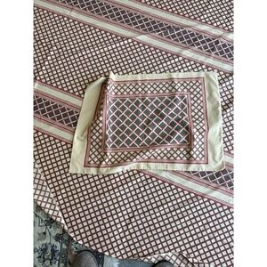 VTG Brown 70s Springmaid Wondercale Lattice Stripe Twin Flat Sheet Pillow Case